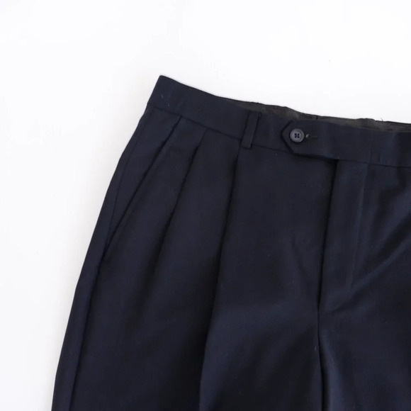 Statfford Navy/Black 100%  Wool Suit and Pant Set Size 32/30 Pant - Picture 6 of 16